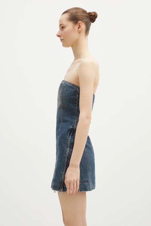 Jeans obleka KSUBI Avenue Dress Sandstorm WPS25DR006 mornarsko modra SS25