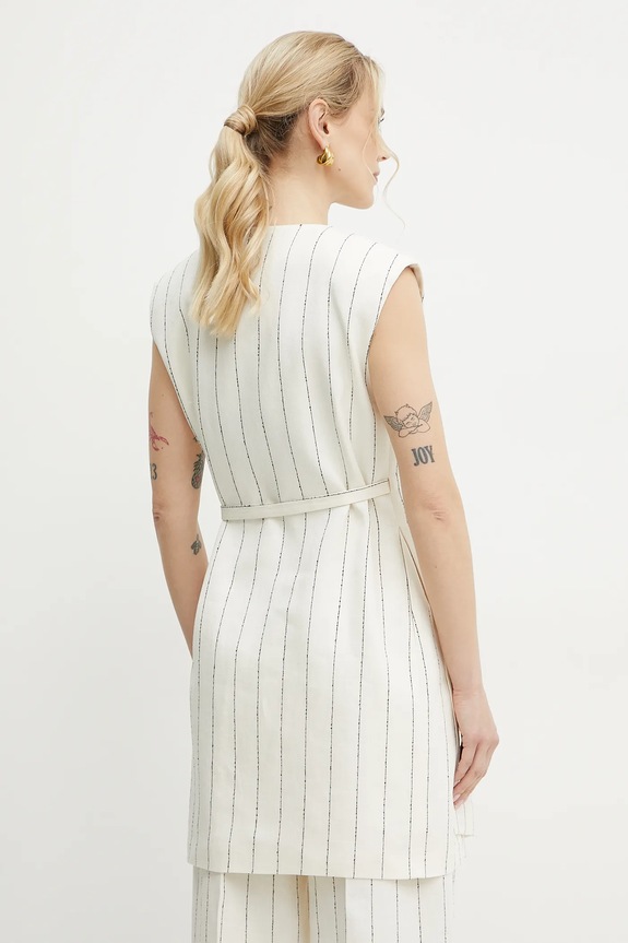 Ρούχα Λινό φόρεμα BOSS 50537459 μπεζ