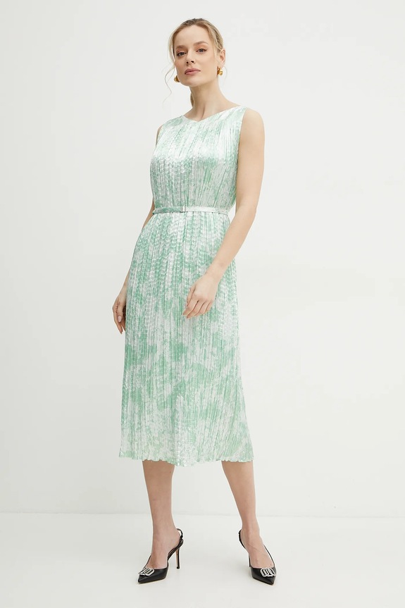 BOSS vestito 50539960 verde SS25