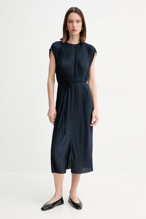 Haljina BOSS bez uzorka mornarsko plava 50521881