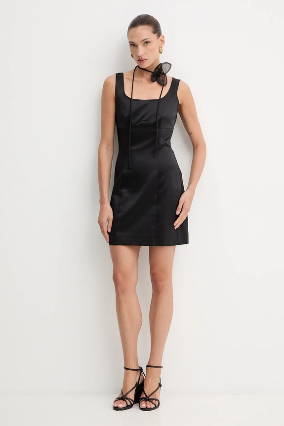 Obleka Rotate 114492100 črna SS25