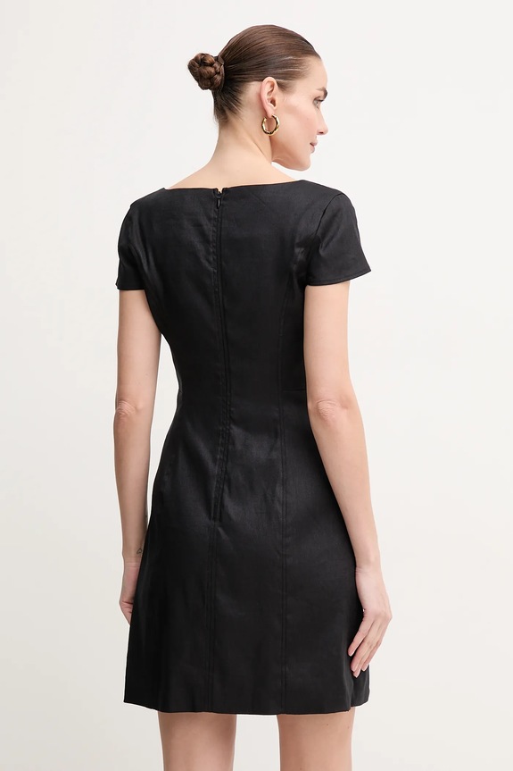 Ruházat Guess vászon ruha ISABEAU W5GK41.WH5L2 fekete