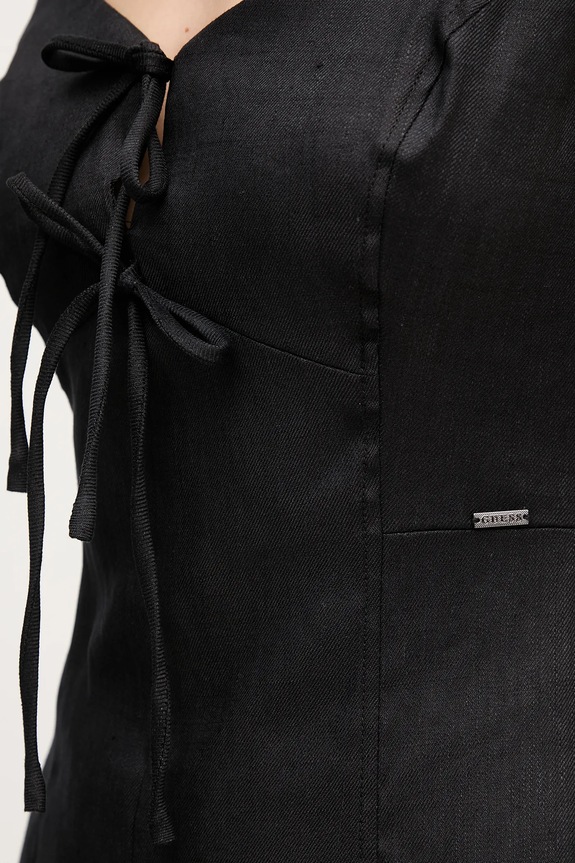 Guess vászon ruha ISABEAU W5GK41.WH5L2 fekete