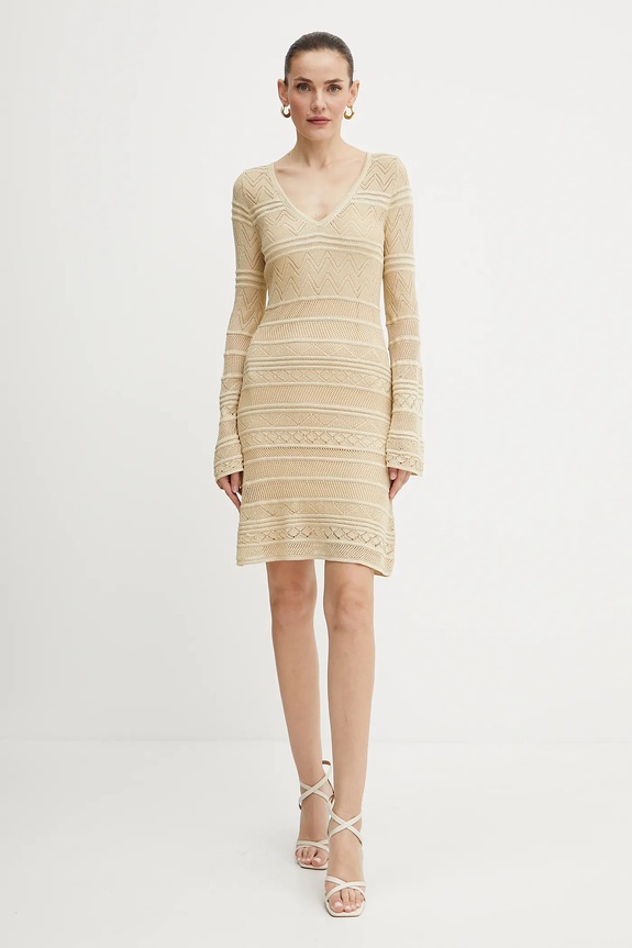 Haljina Guess NELLIE W5GK48.Z3E22 bež SS25