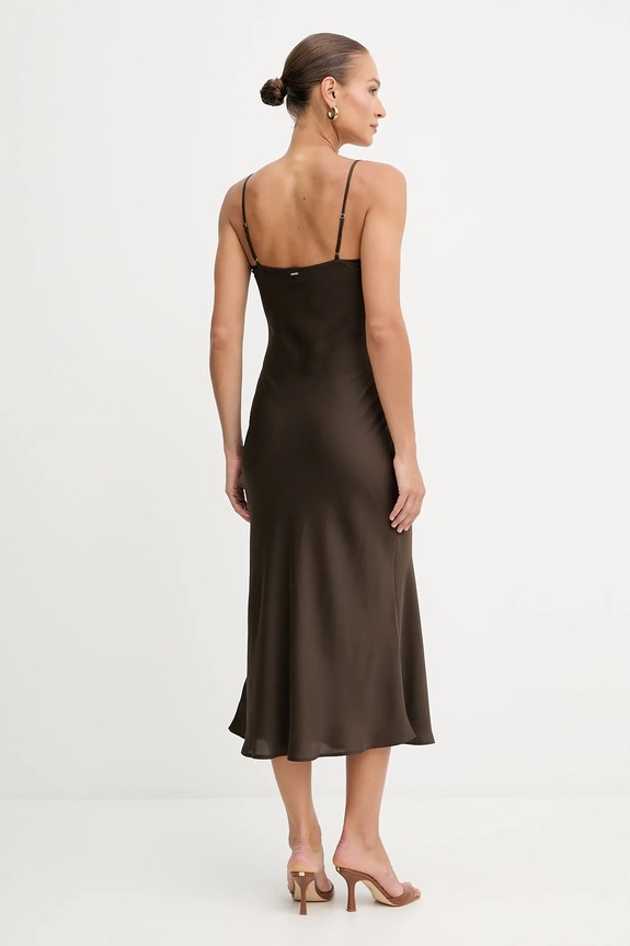 Oblačila Obleka Guess NEW AKILINA W5GK85.WH9C2 rjava