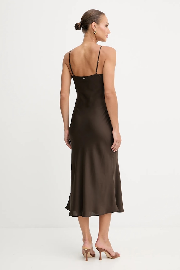Oblačila Obleka Guess NEW AKILINA W5GK85.WH9C2 rjava