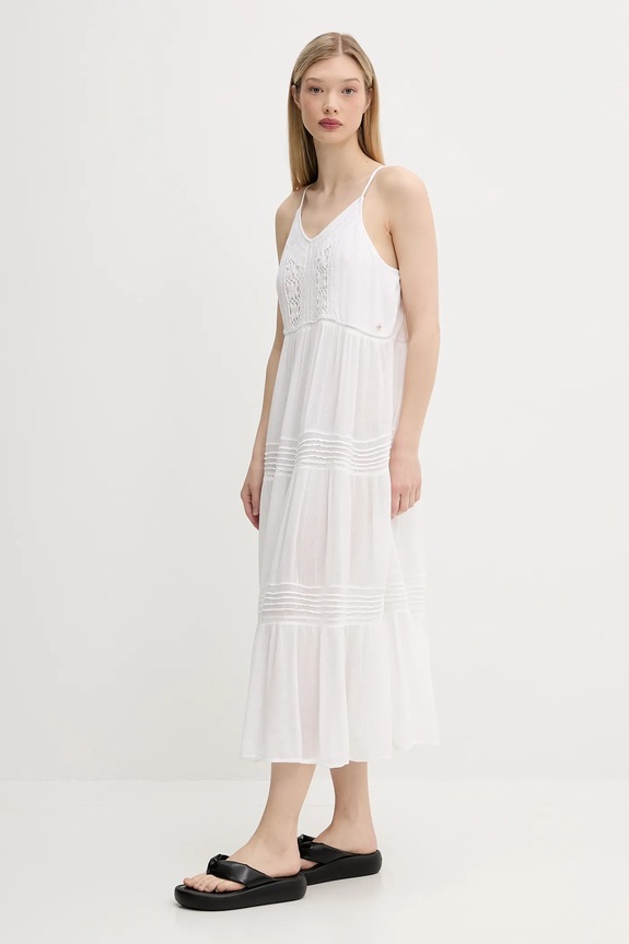 Šaty Superdry W8011908A.71D bílá SS25