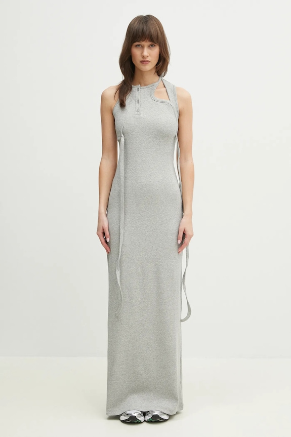 Ottolinger dress Tank Maxi with elastane silver 104.500404.02