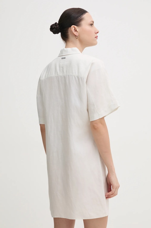 Ρούχα Φόρεμα από λινό μείγμα Calvin Klein K20K208382 μπεζ