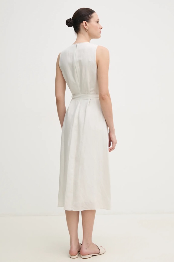 Ρούχα Φόρεμα από λινό μείγμα Calvin Klein K20K208424 μπεζ