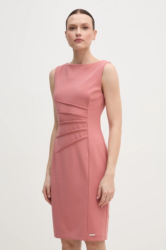Šaty Calvin Klein s elastanom oranžová K20K208433