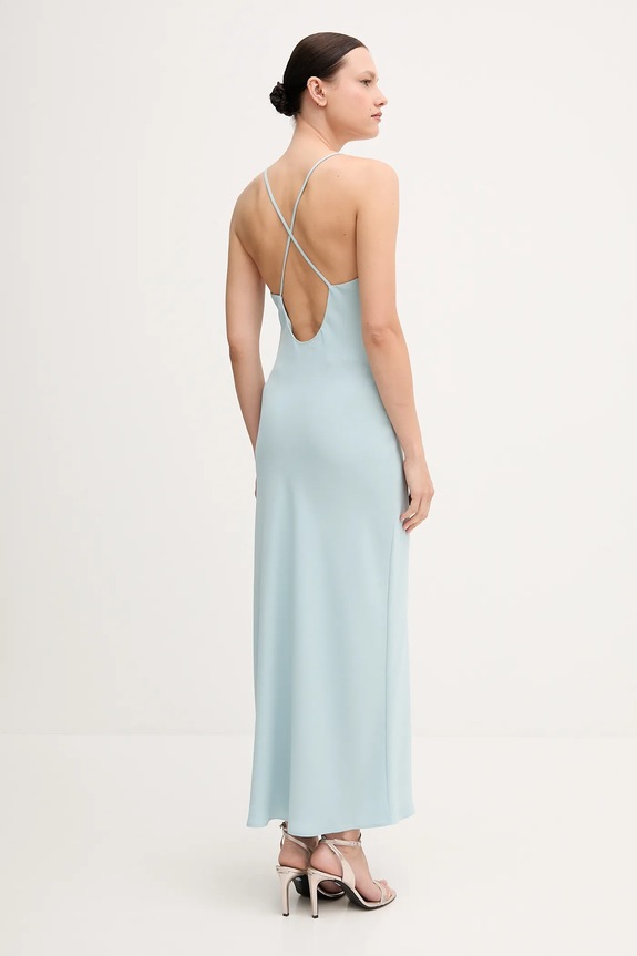 Calvin Klein sukienka LV044B053G turkusowy SS25