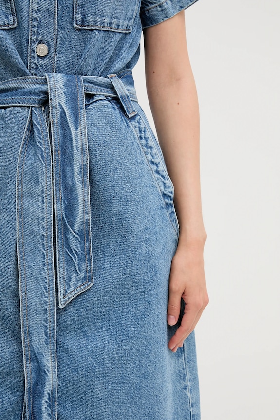 Tommy Hilfiger sukienka jeansowa WW0WW44380 niebieski