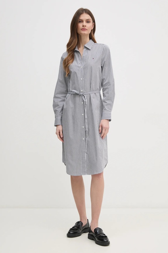 Šaty Tommy Hilfiger WW0WW45581 biela SS25