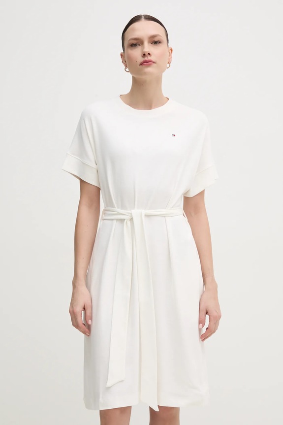Tommy Hilfiger sukienka bawełniana biały WW0WW45520