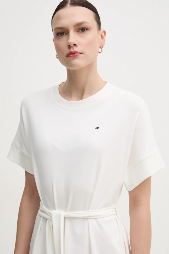 Tommy Hilfiger sukienka bawełniana WW0WW45520 biały