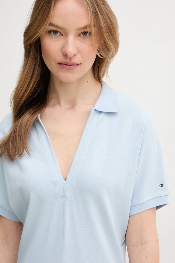 Šaty Tommy Hilfiger modrá WW0WW44513