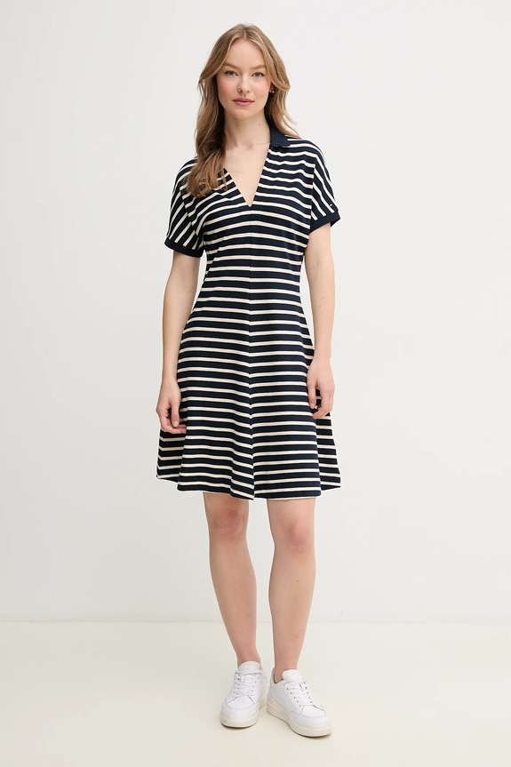 Šaty Tommy Hilfiger WW0WW44513 tmavomodrá SS25