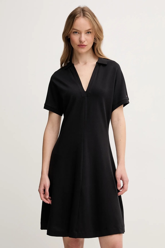 Šaty Tommy Hilfiger pásiky čierna WW0WW44513