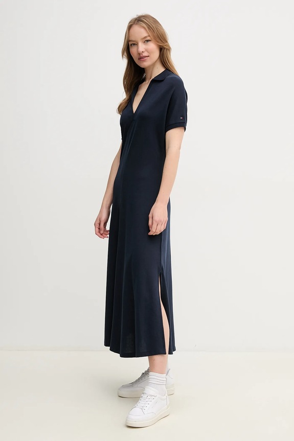 Tommy Hilfiger rochie maxi bleumarin WW0WW44514