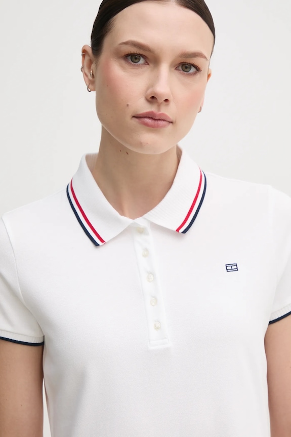 Šaty Tommy Hilfiger bílá WW0WW45532