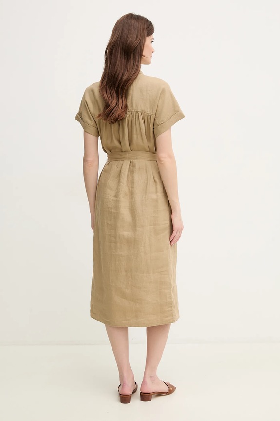 Îmbrăcăminte Tommy Hilfiger rochie din in WW0WW44653 verde