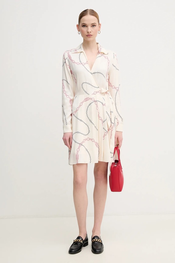 Haljina Tommy Hilfiger WW0WW44664 bež SS25