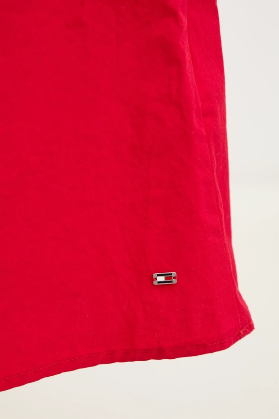 Tommy Hilfiger vestito in cotone WW0WW44667 rosso