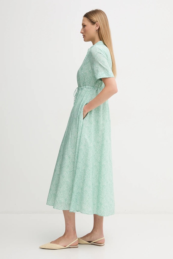 Haljina Tommy Hilfiger WW0WW46009 zelena SS25