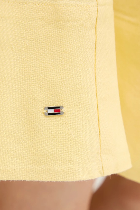 Tommy Hilfiger sukienka lniana WW0WW46171 żółty