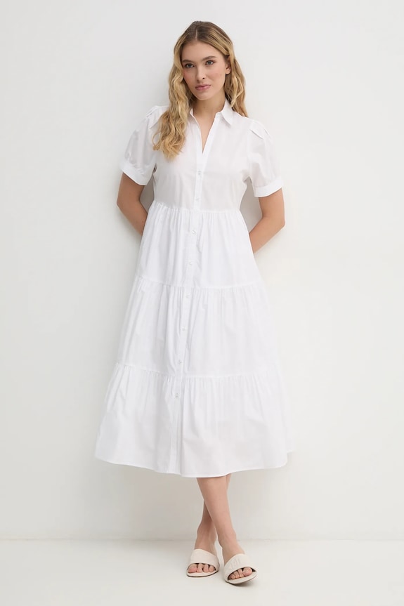 Dkny sukienka bawełniana bawełna biały DJ4D9004