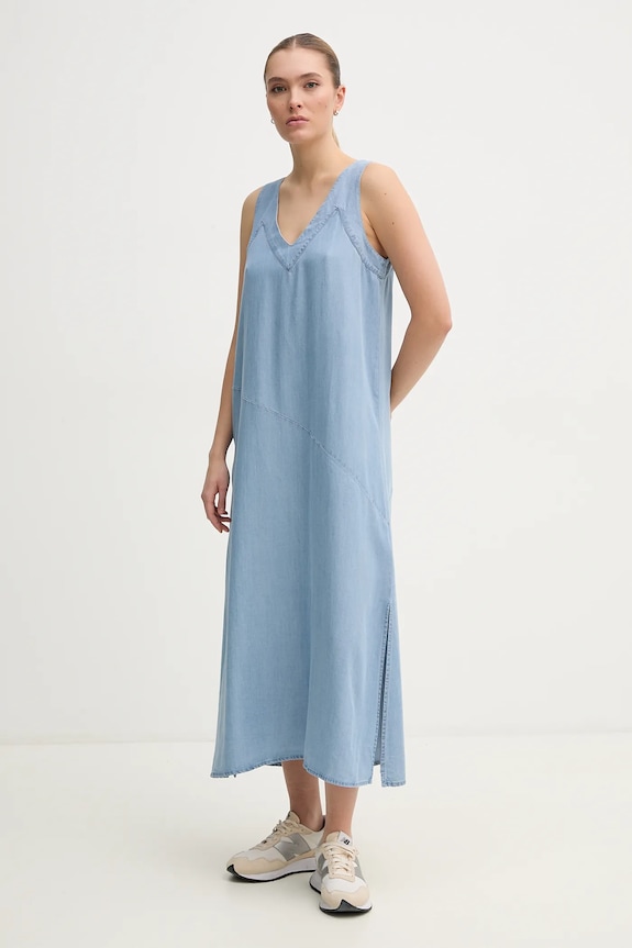 Šaty Dkny midi modrá P51BYAKG
