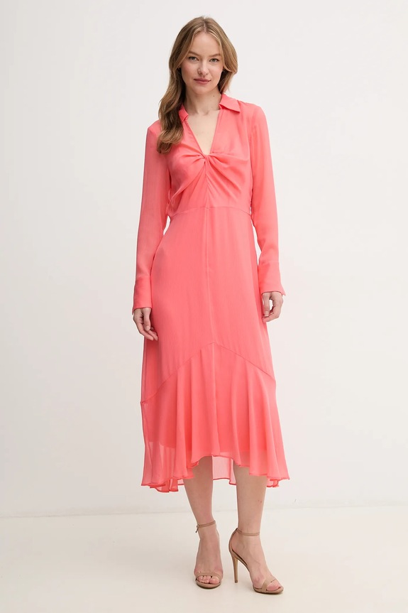 Dkny sukienka pomarańczowy DD5G1H49