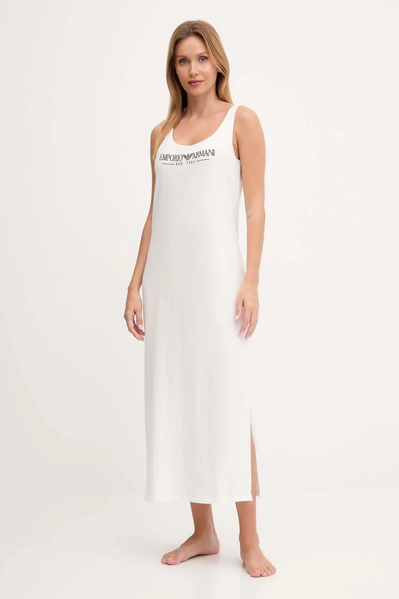 Spavaćica Emporio Armani Underwear pletivo bež EW000494.AF10881