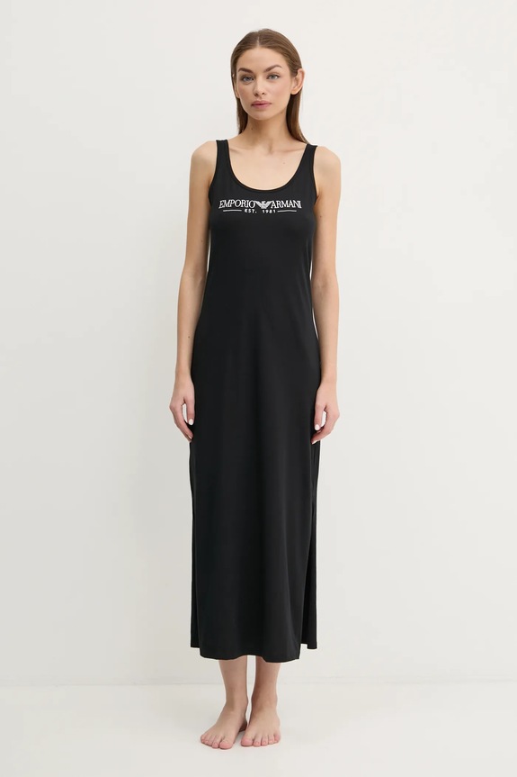 Spavaćica Emporio Armani Underwear natpis crna EW000494.AF10881