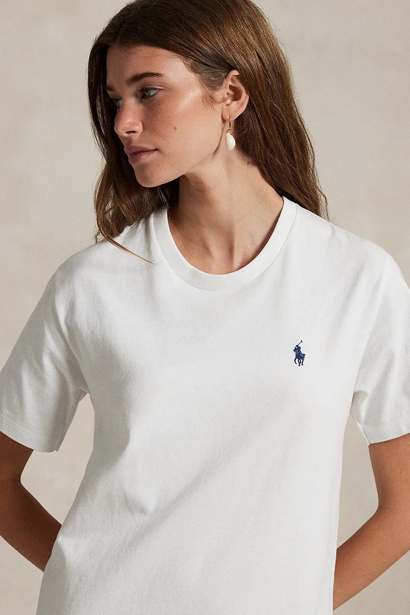 Polo Ralph Lauren sukienka bawełniana biały 211971066