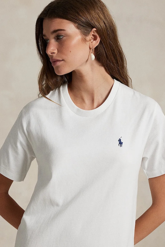 Polo Ralph Lauren sukienka bawełniana biały 211971066
