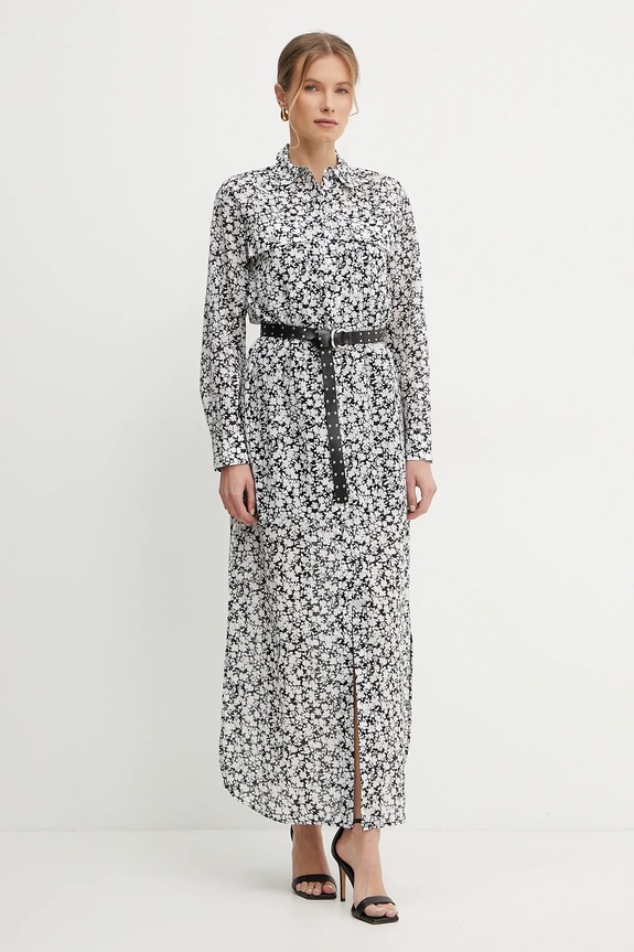 MICHAEL Michael Kors sukienka bawełniana MS582UXH7F czarny SS25