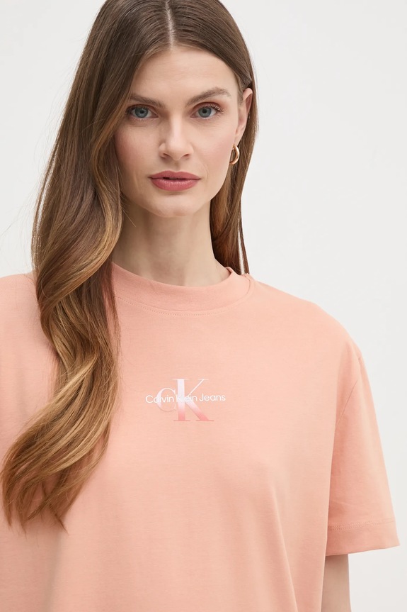 Šaty Calvin Klein Jeans oranžová J20J225273