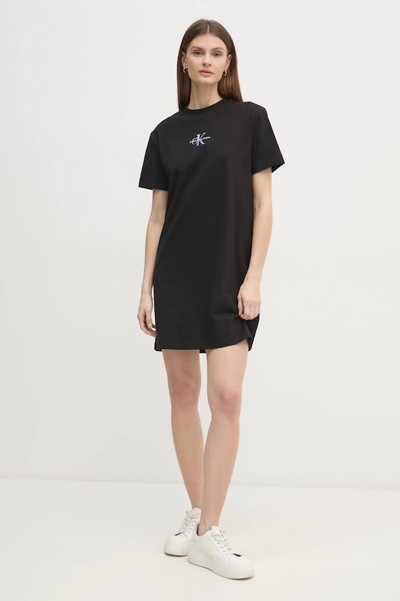 Šaty Calvin Klein Jeans mini černá J20J225273