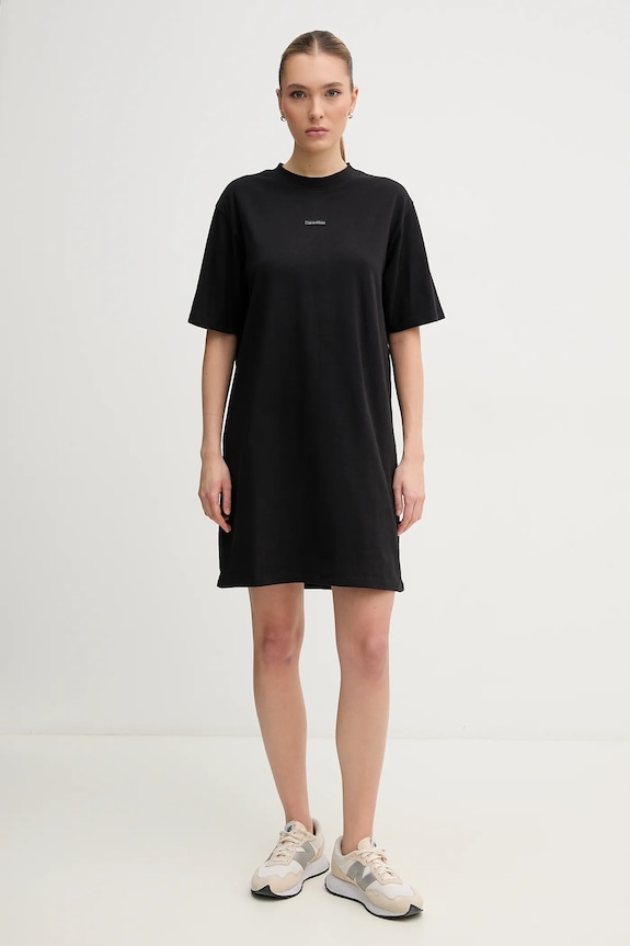 Bavlnené šaty Calvin Klein Jeans J20J225289 čierna SS25