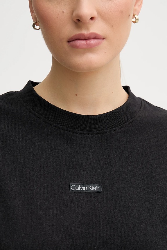 Bavlnené šaty Calvin Klein Jeans čierna J20J225289