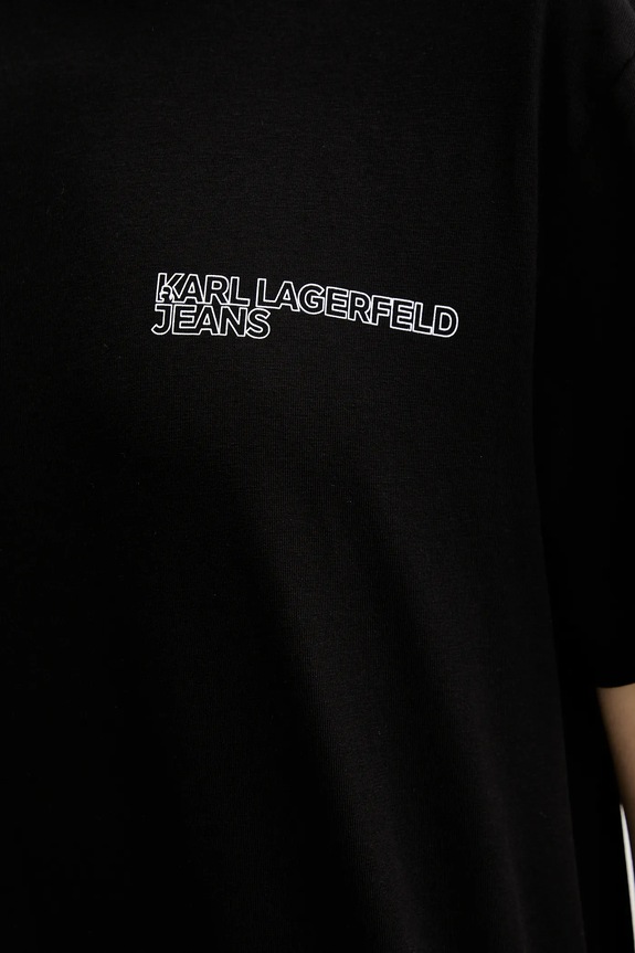 Bavlnené šaty Karl Lagerfeld Jeans A2W13036 čierna