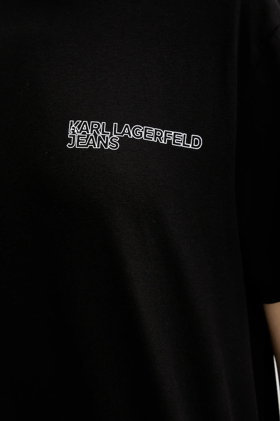 Bavlnené šaty Karl Lagerfeld Jeans A2W13036 čierna