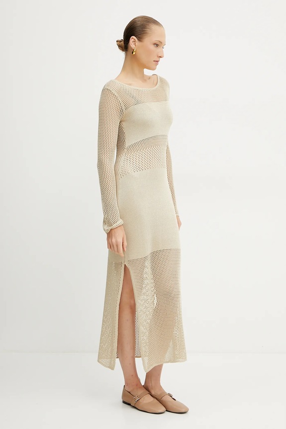 Fracomina sukienka FS25SD5004K514O7 beżowy SS25