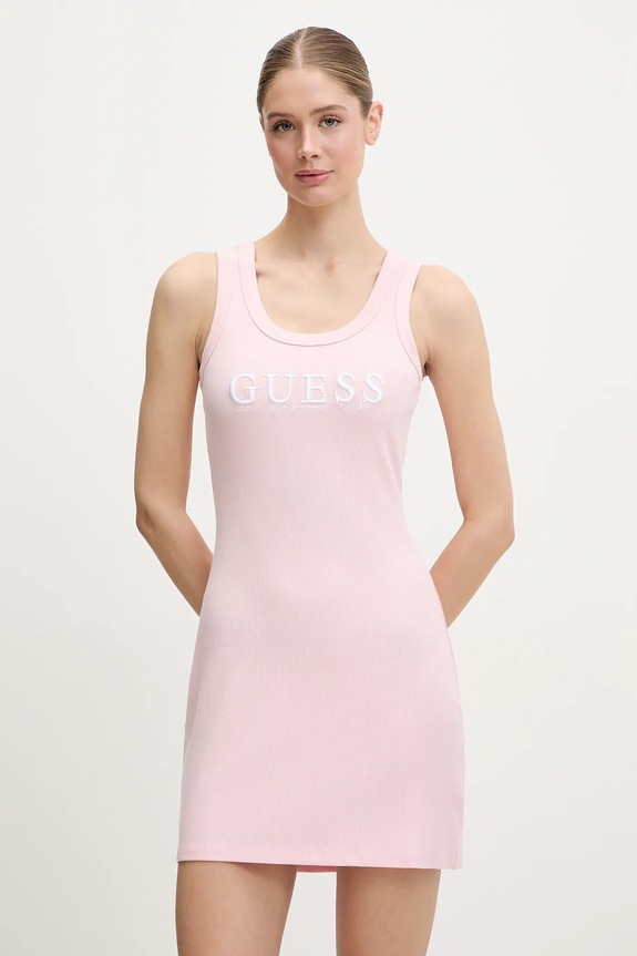 Платье Guess SUNFLOWER mini розовый V5GK06.K8RT2