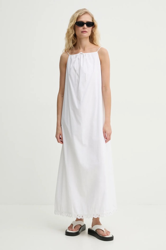 Βαμβακερό φόρεμα By Malene Birger ELIZABETH casual λευκό 103266