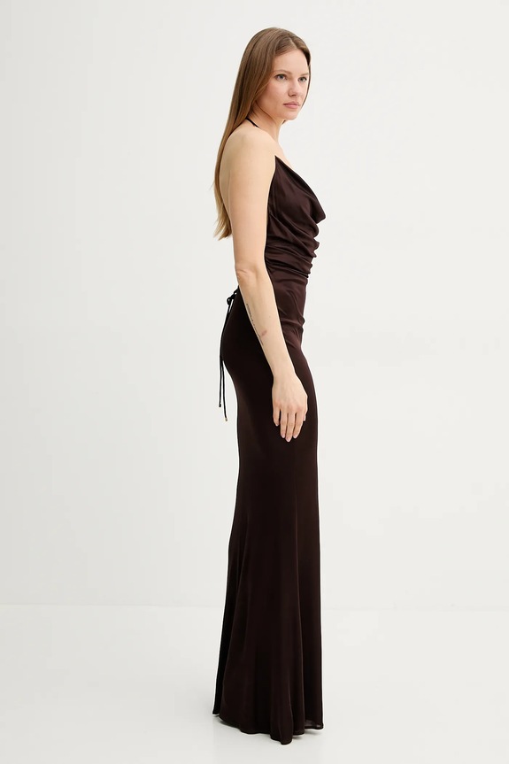 Šaty Elisabetta Franchi ABR0652E2 hnědá SS25