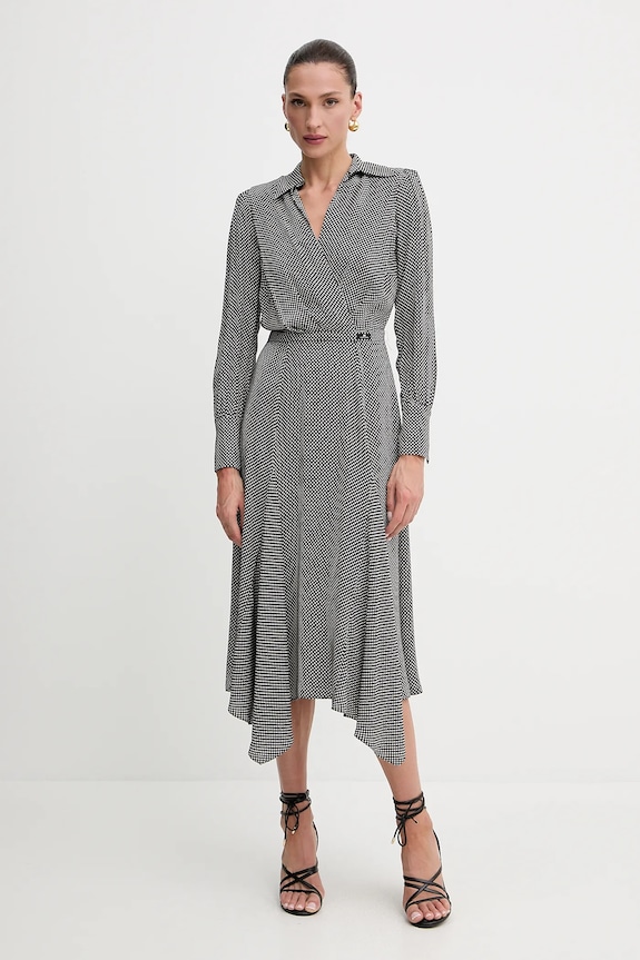 Šaty Elisabetta Franchi midi černá AB86552E2