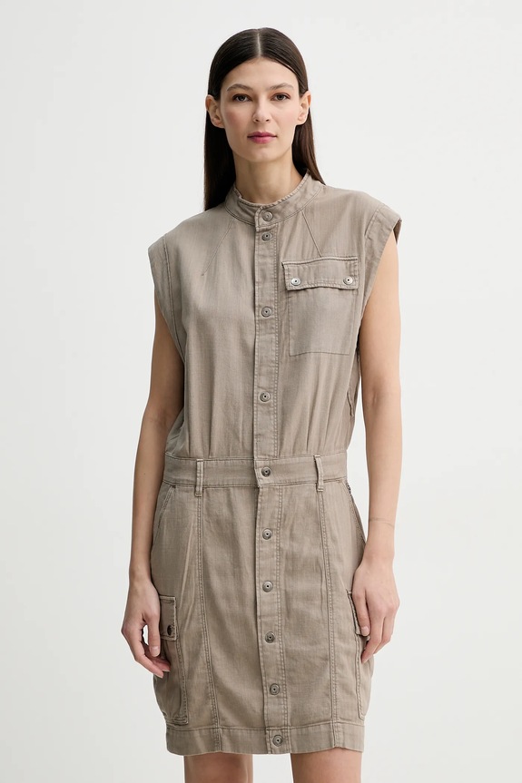 G-Star sukienka casual beżowy D26026.D454